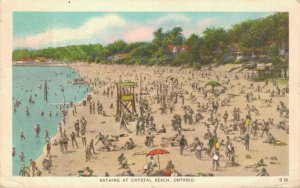 Canada Bathing At Crystal Beach Ontario Vintage Postcard 02.96