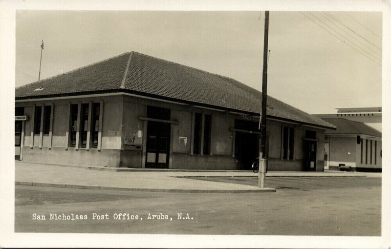 aruba, N.A., SAN NICHOLAS, Post Office, RPPC Postcard 