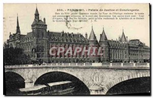 Old Postcard Paris I courthouse and Concierge Date XIV century royal residence