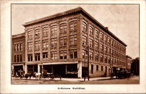 Postcard Jefferson Building in South Bend, Indiana