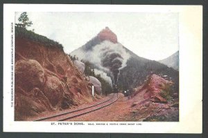 Ca 1916 PPC* Colorado Springs St Peters Dome A Cripple Creek Short Line Mint