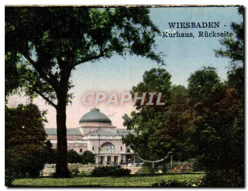 Old Postcard Wiesbaden Kurhaus Rückseite