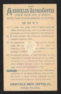 VICTORIAN TRADE CARD Arbuckles' Coffee Darktown Track