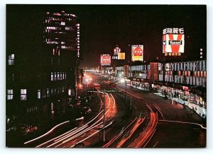 TAIPEI, Taiwan Republic of China~ CHUNG HWA Rd. Street Scene Neon 4x6 Postcard