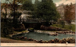 Vtg 1907 Bridge in Public Square Cleveland Ohio OH Postcard