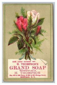 Vintage 1880's Victorian Trade Card H Thompson's Grand Soap Buffalo New York