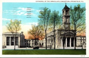Illinois Springfield Cathedral Of The Immaculate Conception 1945 Curteich