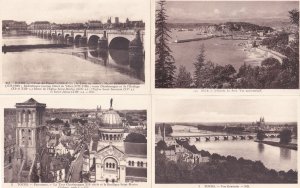 Tours France 4x Spectacular Aerial Water River Old Postcard s