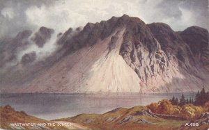 Postcard UK WAstwater and the screes