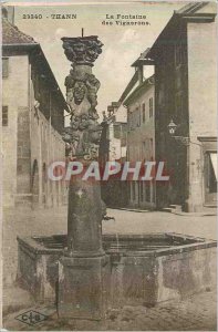 Old Postcard Thann La Fontaine des Vignerons