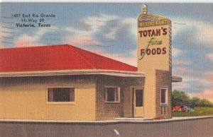 Victoria Texas Totah's Fine Foods Restaurant Vintage Postcard AA15958