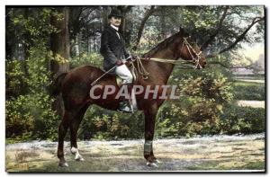 Old Postcard Equestrian Horse Riding