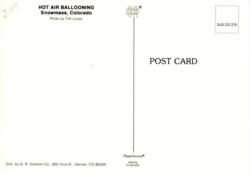 CO - Snowmass. Hot Air Ballooning