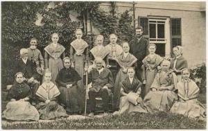 Mt Lebanon NY Shaker Village Group of Shakers Postcard