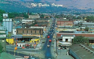 USA The Dalles Oregon Street View Chrome Postcard 05.45