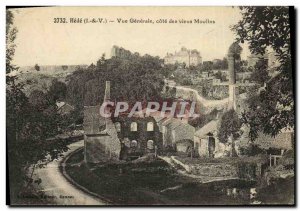 Old Postcard Hede Vue Generale Cote des Vieux Moulins