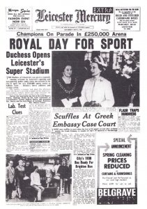 Leicester Sports Stadium Opening 1984 Newspaper Rare Ltd Cover