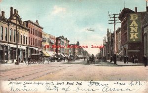 IN, South Bend, Indiana, Michigan Street, Looking South, 1906 PM,Illustrated Pub