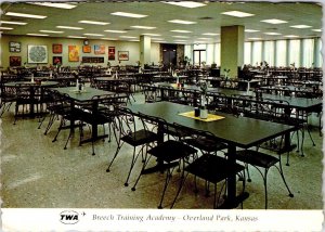 KS Overland Park TWA AIRLINES~BREECH TRAINING ACADEMY Dining Room 4X6 Postcard