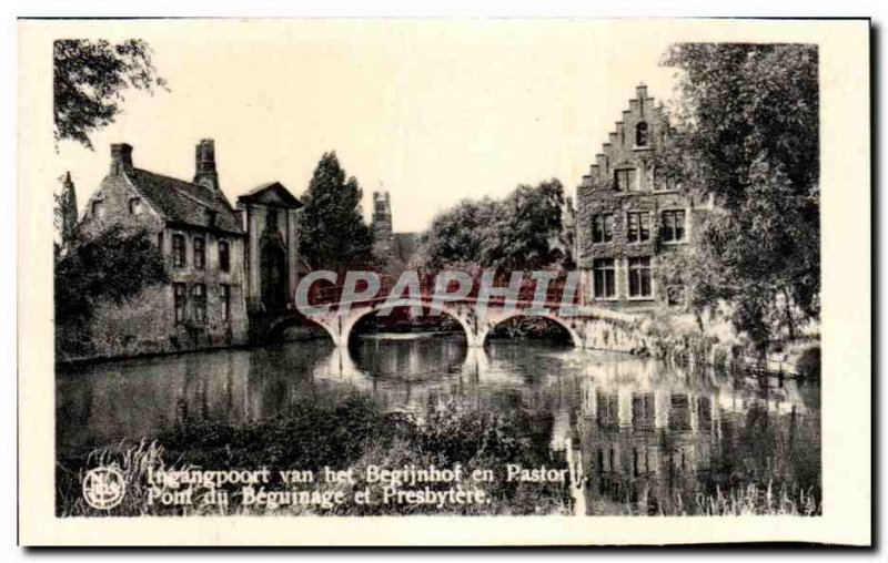 Postcard Modern Bruges Beguinage Bridge and Presbytere