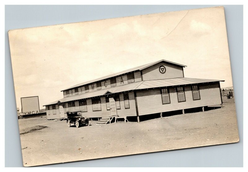 Vintage 1900's RPPC Postcard YMCA Vintage Auto UNPOSTED