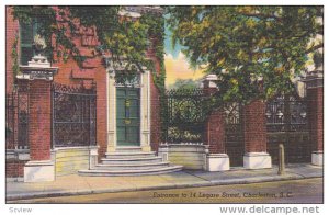 Entrance to 14 Legare Street, CHARLESTON, South Carolina, 30-40´s