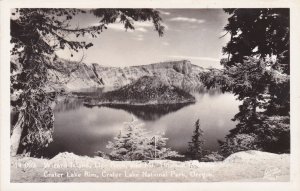 Oregon Crater Lake National Park Wizard Island Real Photo