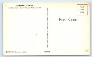 Skylon Tower - Niagra Falls CANADA Postcard