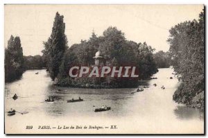 Old Postcard Paris Lac Du Bois De Boulogne