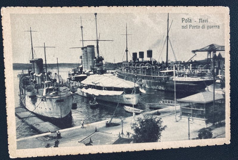 Mint Real Picture Postcard Pola Navy War Port
