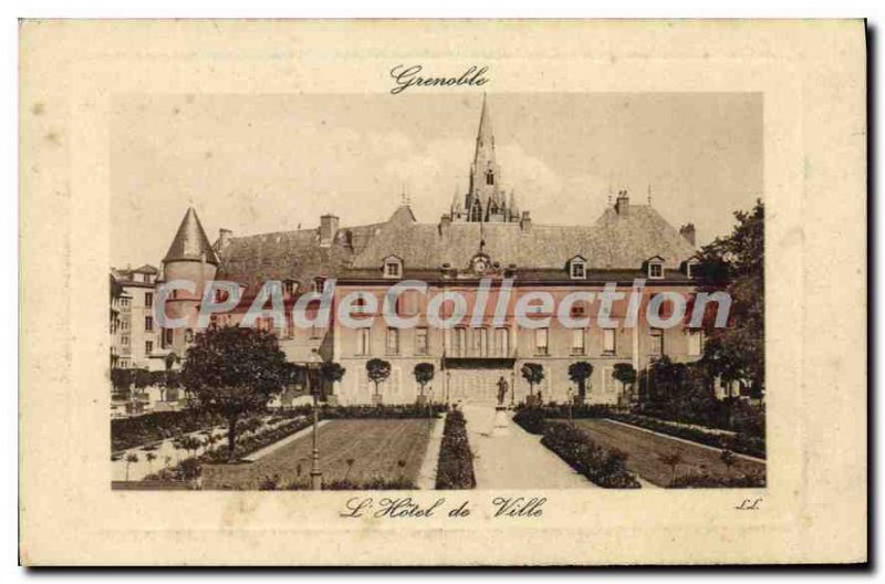 Old Postcard Grenoble Hotel De Ville