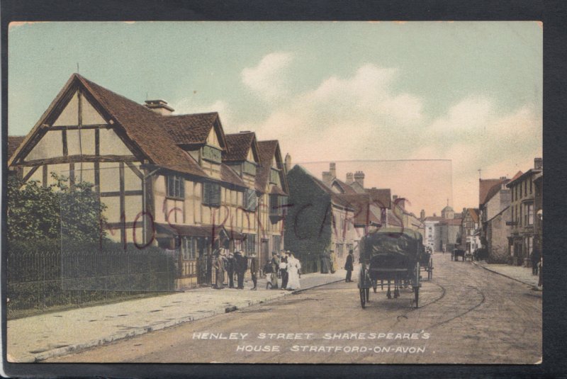 Warwickshire Postcard- Henley Street,Shakespeare's House,Stratford-On-Avon HP631
