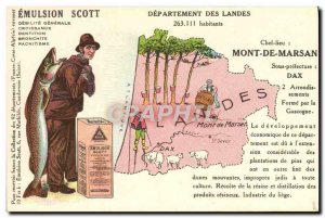 Postcard Old Emulsion Scott Poisson Department Landes Mont de Marsan