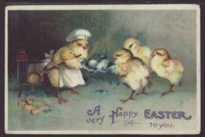 A Very Happy Easter to You,Chick Cooking Postcard 