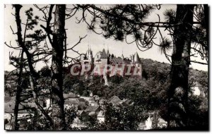 Modern Postcard Chateau la rochepot and View of the Village of Saint Aubin Road