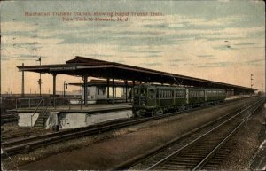 Manhattan New York City Transfer Trolley Train Station c1910 Postcard