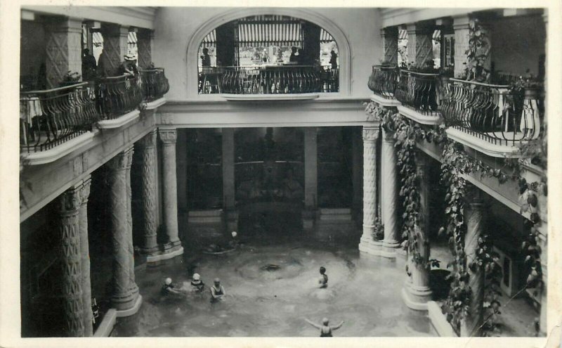 Hungary Budapest 1941 the effervescent water pool of Saint Gerard`s thermal bath