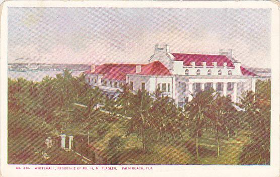 Whitehall Residence Of Mr H M Flagler Palm Beach Florida