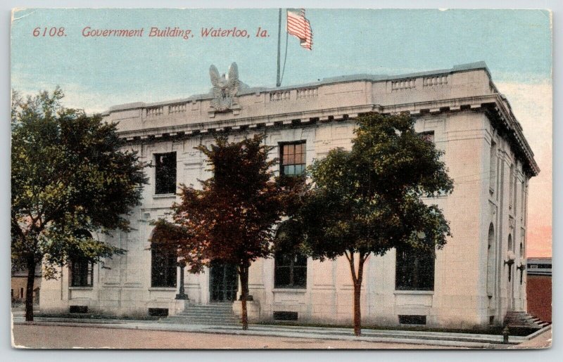 Waterloo Iowa~Federal Government Building~US Post Office~Court House~1914 PC 