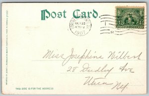 Moonlight at Norfolk Navy Yard, Norfolk, Virginia - Postcard 