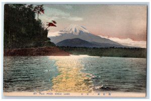 Fuji-Hakone-Izu National Park Japan Postcard Mt. Fuji From Shoji Lake c1950's