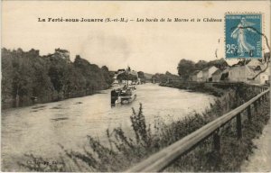 CPA La Ferte-sous-Jouarre Les bords de la Marne et le Chateau FRANCE (1101385)