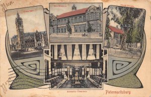 Pietermaritzburg South Africa Museum Town Hall Multiview Postcard AA64906