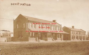 Depot, Wisconsin, Antigo, RPPC, Chicago North Western Railroad Station