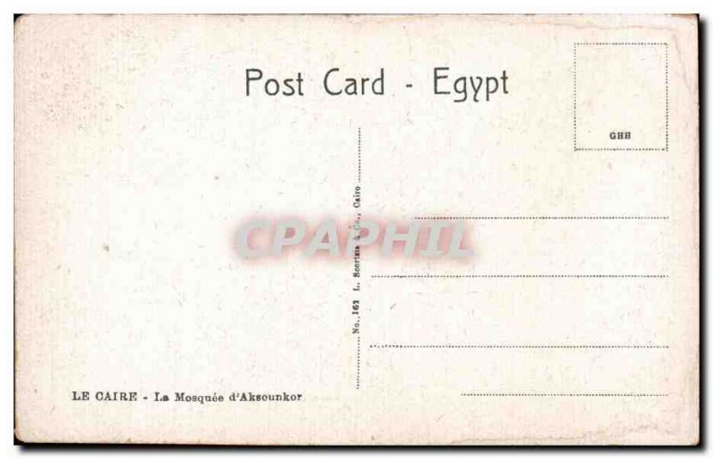 Old Postcard Egypt Egypt Cairo The mosque of Aksounkor