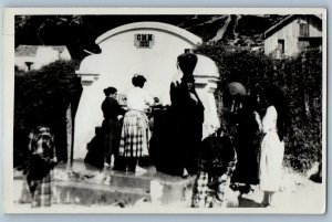 Nazare Oeste Portugal Postcard Source CMN Woman with Jar on Head 1931 RPPC Photo