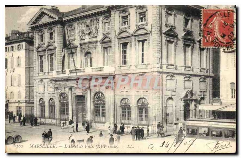 Old Postcard Marseille City Hall XVI century