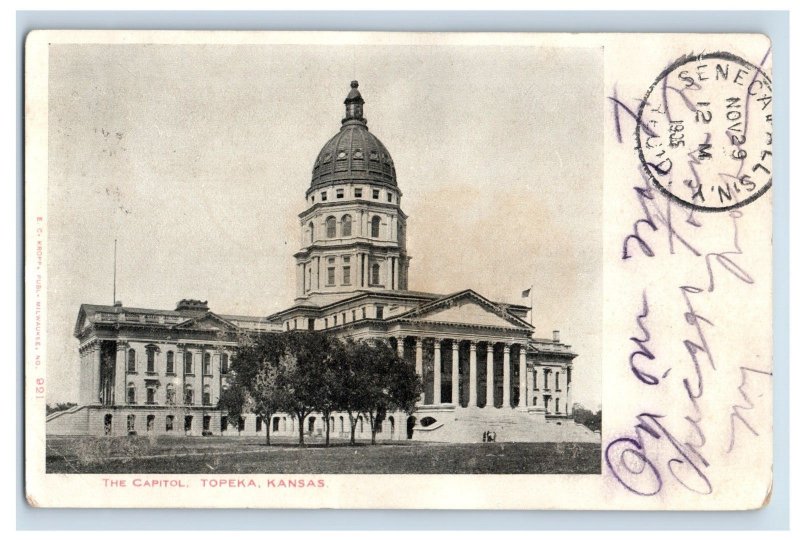 C. 1900-05 The Capitol Topeka Kansas. Postcard P213E