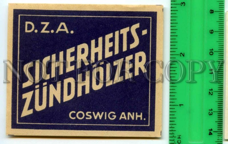 500198 GERMANY SICHERHEITS-ZUNDHOLZER Vintage match label