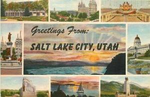 UT, Salt Lake City, Utah, Multi View, George F. Evans No. 11993F